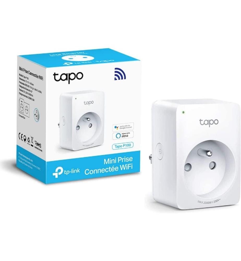 Tapo Prise Connectée WiFi, Prise Intelligente compatible avec Alexa et  Google Home, 10A Type E, Contrôler le radiateur, la cafetière, la lampe à