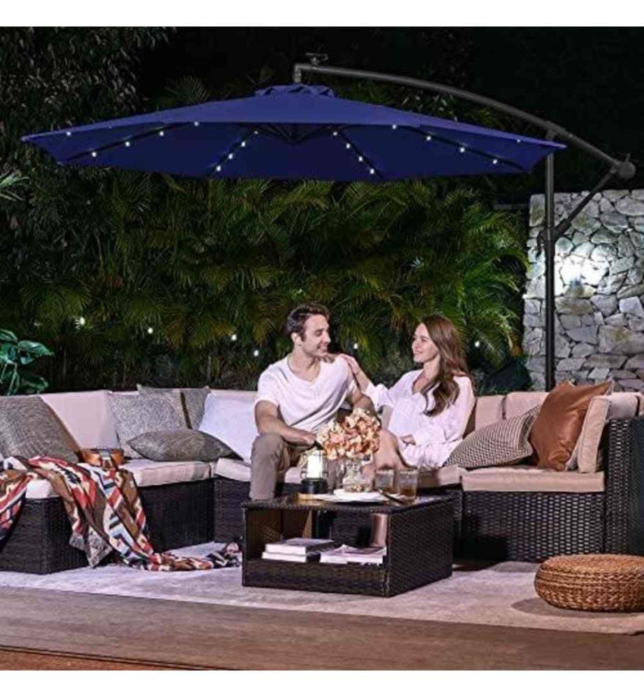 SONGMICS Cantilever Garden Patio Parasol with So… | My-Store